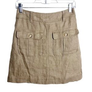 NWT Loft Khaki Linen A-Line Skirt Size 0